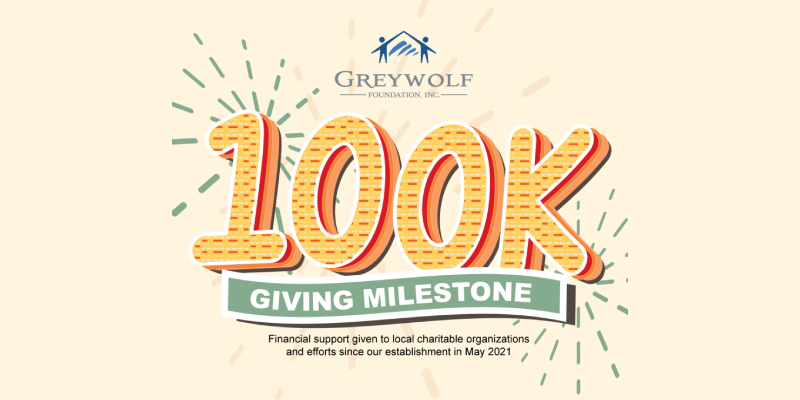 Greywolf Foundation Marks Major Milestone of More Than $100,000 in